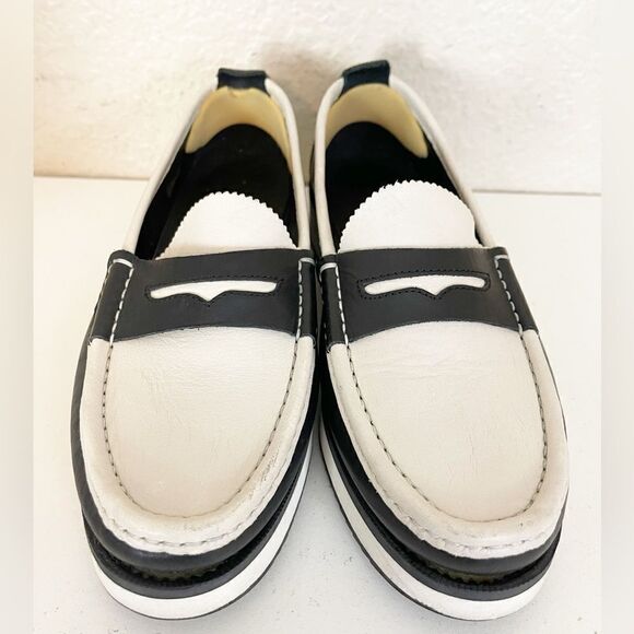 RAG & BONE Tanja two tone black and white Loafers. Size 39 - Picture 13 of 14